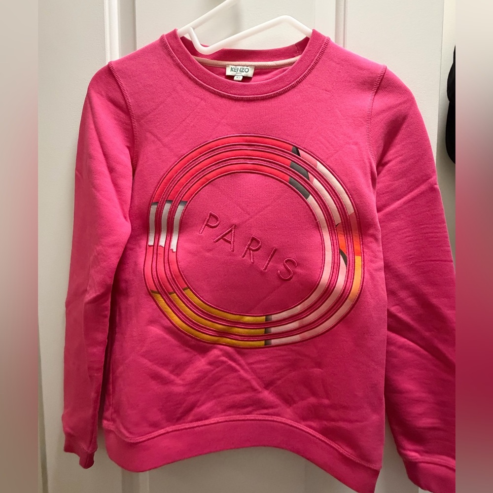 Kenzo Hot Pink Logo Crewneck Sweatshirt